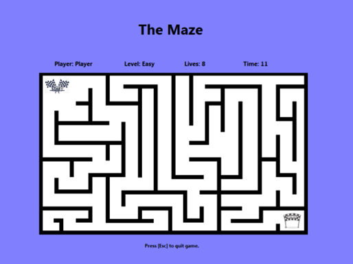 Maze gameplay